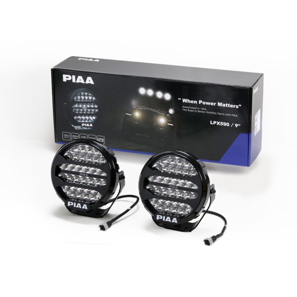 PIAA LPX590 přídavné dálkové kulaté LED světlomety o průměru 234 mm / 9