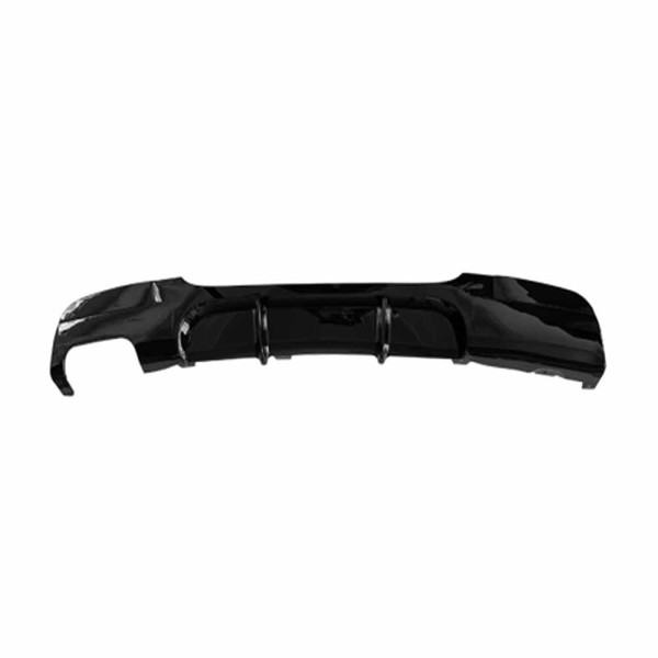 BMW 3 E90/E91 2005-2012, difuzor zadního nárazníku pro M-Pack nárazník s dvoukoncovkou na jedné straně ČERNÝ LESKLÝ