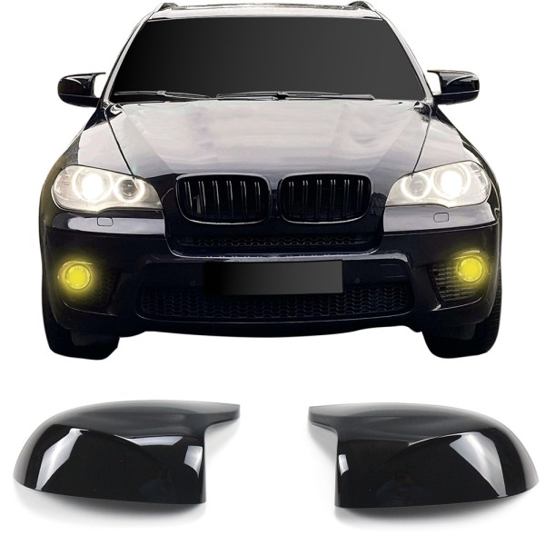 BMW X5 E71 (2008-2014) - Sportovní kryty zrcátek M-Style černé lesklé