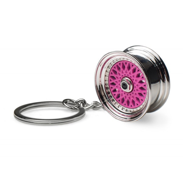 Přívěšek na klíče - růžové kolo