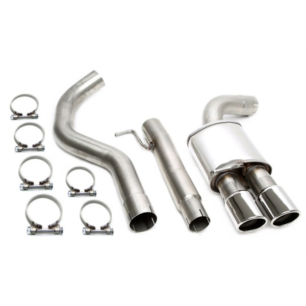 TA Technix sportovní nerezový catback výfuk - BMW 3 E90 sedan, E91 Touring, E92 coupé, E93 cabrio 316d / 318d / 320d, 2x 80 mm rovná nerezová koncovka s pertlem