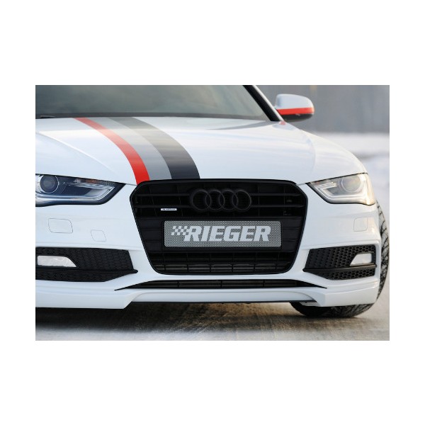 Rieger tuning spoiler pod originální přední nárazník pro Audi A4/S4 (B8/B81) Avant/Sedan, facelift,