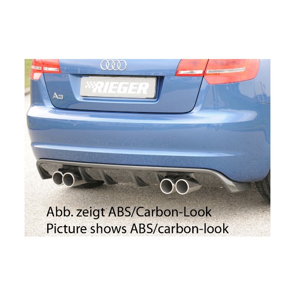 Rieger tuning vložka zadního nárazníku pro Audi A3 (8P) 5-dvéř./Sportback, facelift, r.v. od 07/08,