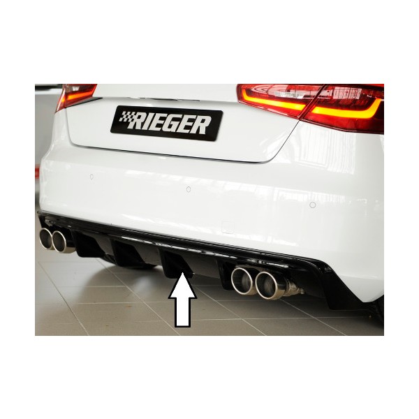 Rieger tuning vložka zadního nárazníku pro Audi A3 (8V) 3-dvéř. Hatchback (8V1)/ 5-dvéř. Sportback (