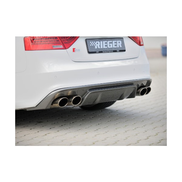Rieger tuning vložka zadního nárazníku pro Audi A5/S5 (B8/B81) Cabrio/Coupé, facelift, r.v. od 10/11