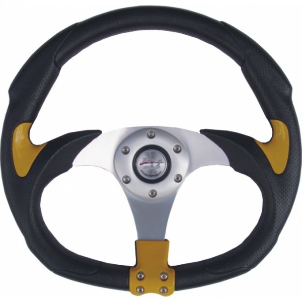 Sportovní volant R1 Racing - žlutý pvc R1
