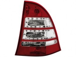 Zadní čiré světla LED -  Mercedes Benz W203 C  00-07 červeno/krystalové