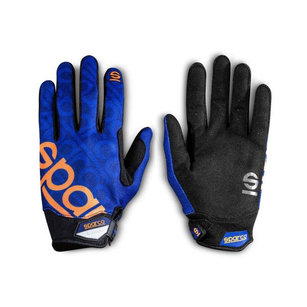 Rukavice pro mechaniky Sparco Meca-3, Barva: modro-oranžová