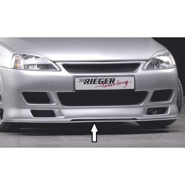 Rieger lipa pod přední nárazník Rieger pro Opel Corsa C 3-dvéř., 5-dvéř. vč. faceliftu, 06/03-, 09/00-05/03, plast ABS bez povrchové úpravy