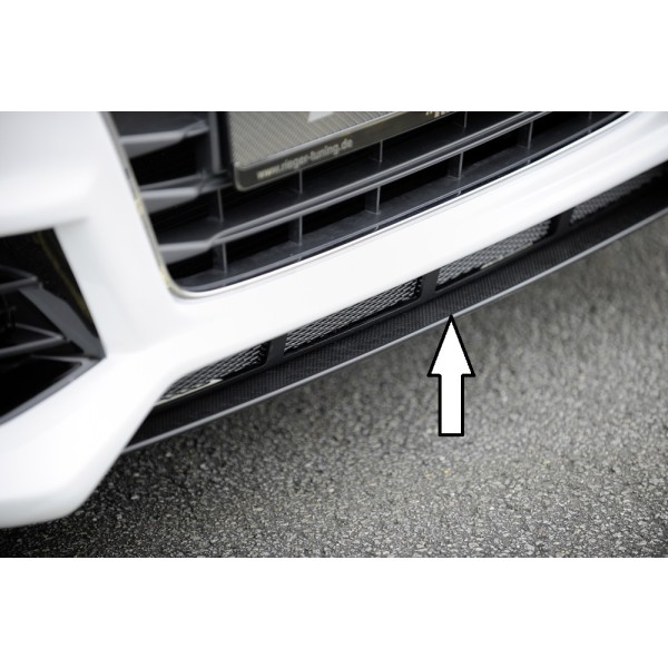 Rieger lipa pod přední nárazník Rieger pro Audi A3 S3 8V 3-dvéř. (hatchback 8V1), 5-dvéř. (sportback 8VA) před faceliftem, 05/13-08/16, plast ABS s povrchovou úpravou Carbon-Look