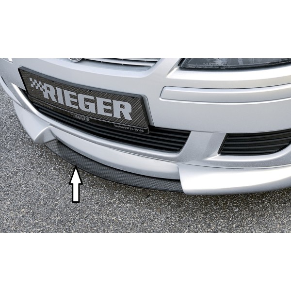 Rieger lipa pod přední nárazník Rieger pro Opel Corsa C 3-dvéř., 5-dvéř. po faceliftu, 06/03-, plast ABS s povrchovou úpravou Carbon-Look