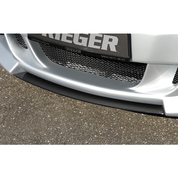 Rieger lipa pod přední nárazník Rieger pro BMW řada 3 E46 kabriolet, kupé, sedan, touring vč. faceliftu, 02/02-, 02/98-12/01, plast ABS s povrchovou úpravou Carbon-Look, pod přední nárazník Rieger obj. kód Y 00050411, Y 00050245