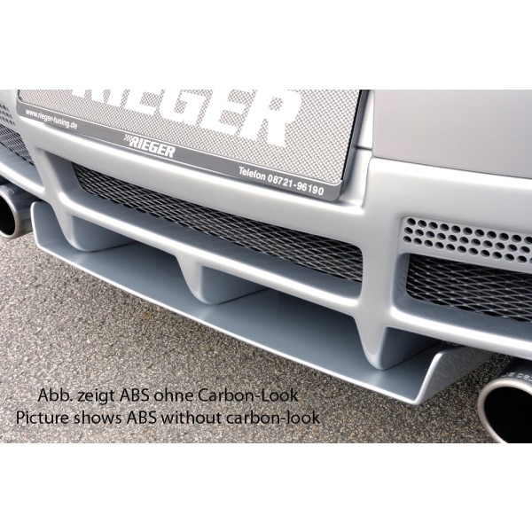 Rieger difuzor pod zadní nárazník pro Volkswagen Golf 5 1K 3-dvéř., 5-dvéř., plast ABS s povrchovou úpravou Carbon-Look