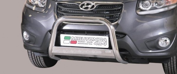 Hyundai Santa-Fe II FL - Nerezový přední ochranný rám 63mm