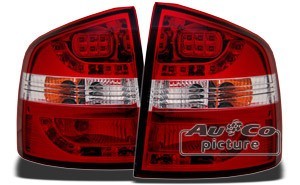 Škoda Octavia II Combi  Zadní čiré lampy LED červené