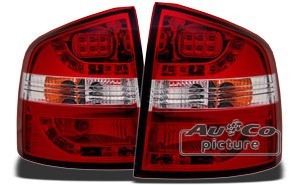 Škoda Octavia II 1Z Combi  Zadní čiré lampy LED červené