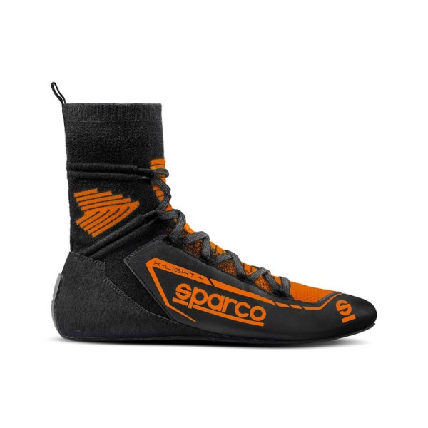 Závodní boty Sparco X-Light+ s homologací FIA, Barva: černo-oranžová