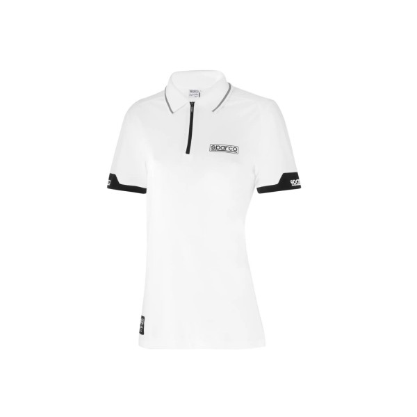 Sparco dámská polokošile ZIP, barva: bílá