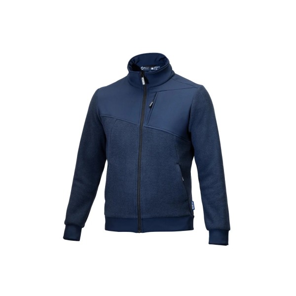 Sparco Grit fleecová mikina na zip, barva: modrá