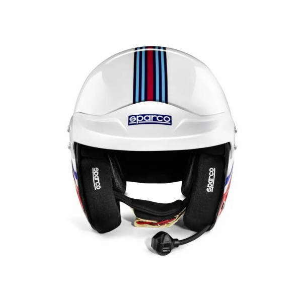 Sparco helma AIR PRO RJ-5i Martini Racing, s interkomem a homologací FIA, velikost XL