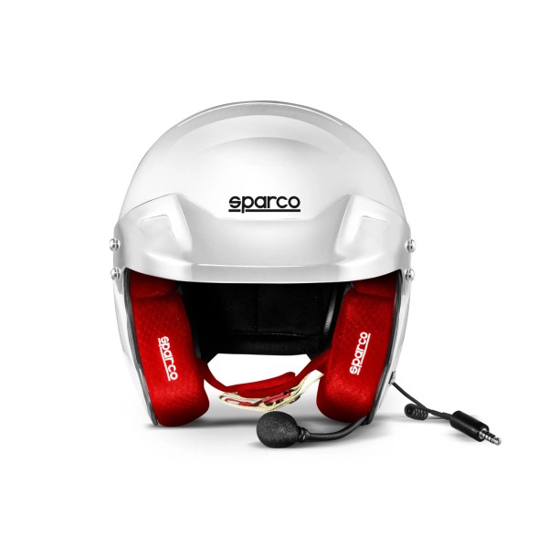 Sparco helma RJ-i s intercomem a homologací FIA, barva: bílo-červená