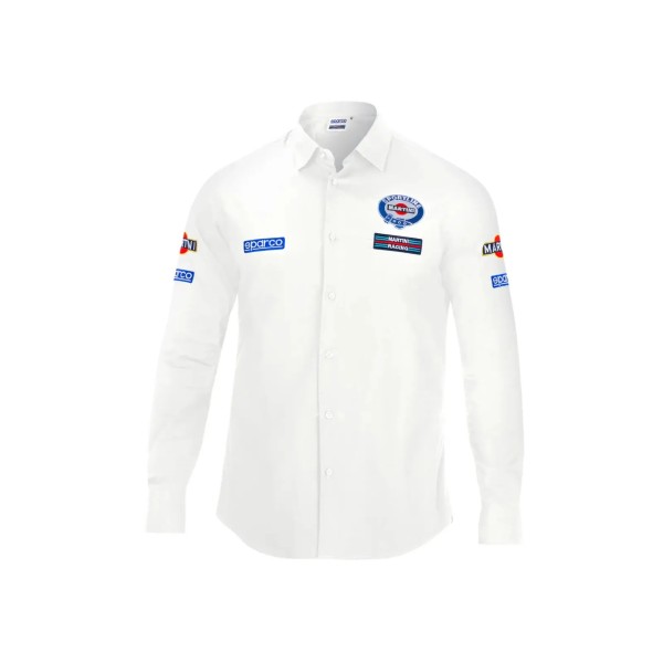 Sparco košile s dlouhým rukávem Martini Racing, barva: bílá