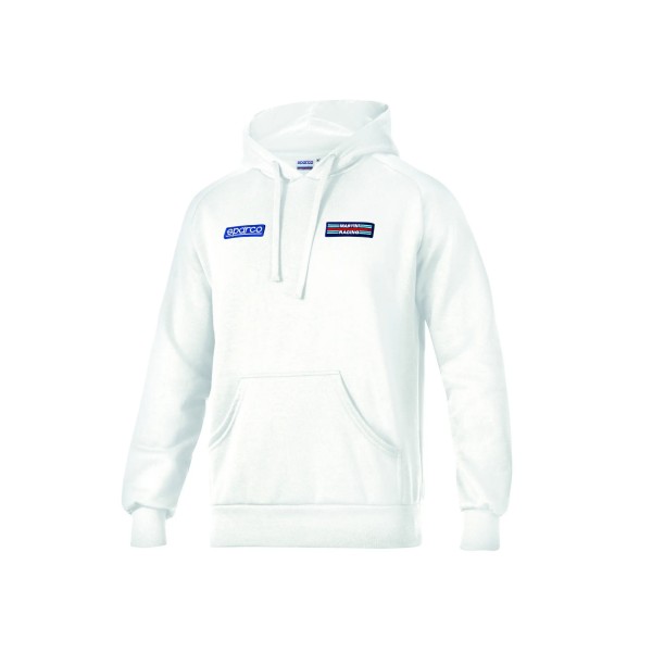 Sparco mikina BIG STRIPES Martini Racing, barva: bílá