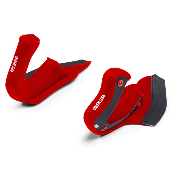 Sparco náhradní lícní polstrování pro helmy FLUX RJ / RJ-i / RJ-i Carbon, barva: červená