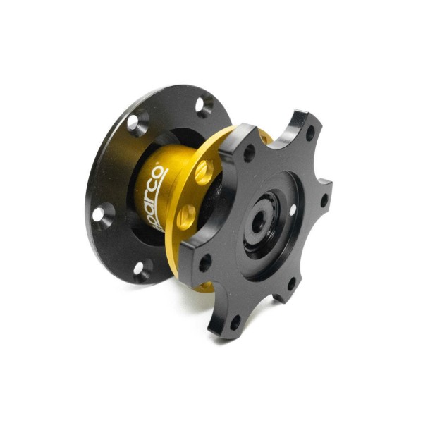 Sparco Quick Release odpojovač volantu - černo-zlatý - 6x70mm