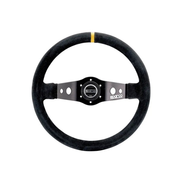Sparco R215 závodní volant 350 mm, hloubka volantu: odsazený, materiál: semiš
