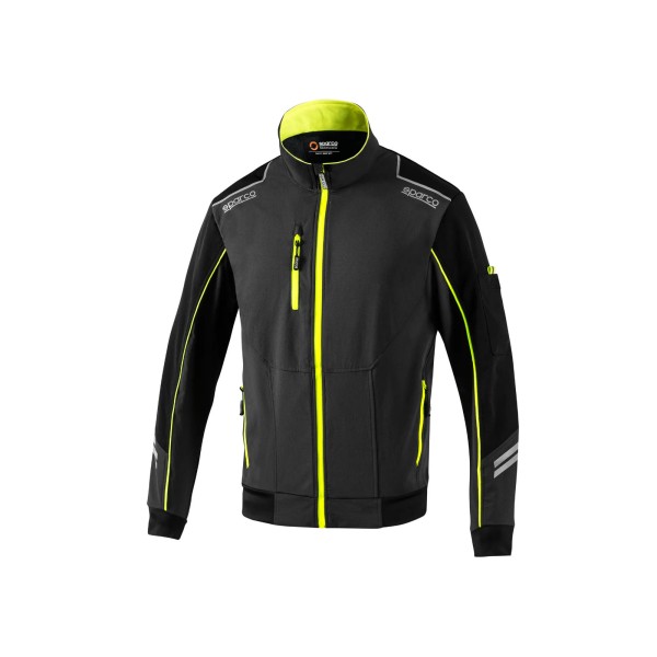 Sparco technická softshell lehká bunda Austin, barva: šedo-žlutá