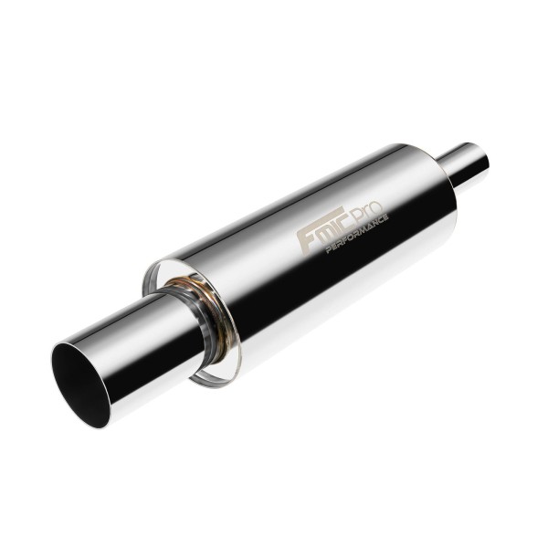 Tlumič výfuku kulatý 425mm vstup/výstup 89mm/89mm