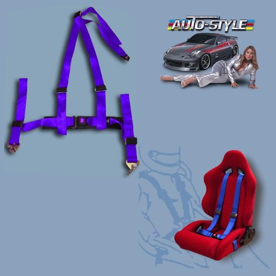 Sportovní 3 bodové pásy od AUTOSTYLE modré