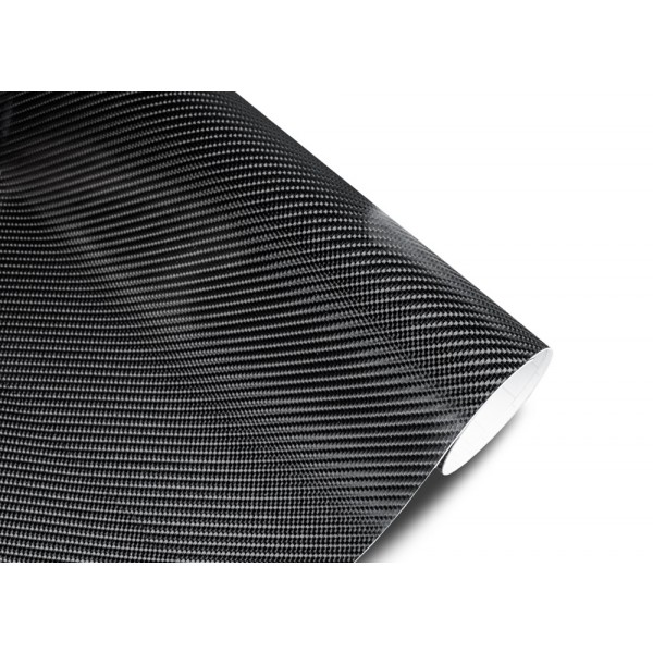 Wrapová fólie s 3D efektem - černý karbon matný v provedení 4D, Rozměr: 100 x 152 cm