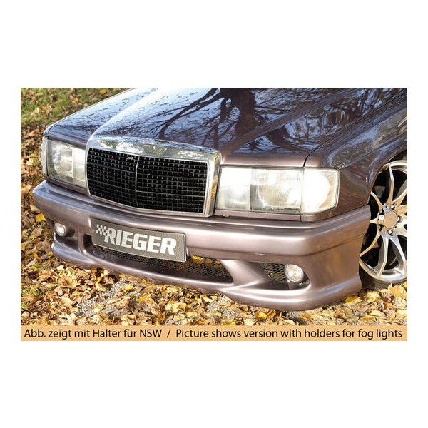 Rieger kompletní přední nárazník pro Mercedes 190 W201 sedan, plast ABS bez povrchové úpravy, bez výřezu pro mlhová světla