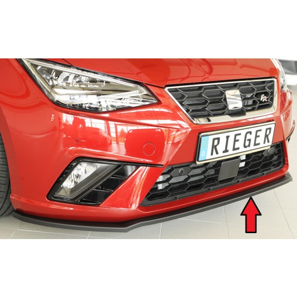 Rieger lipa pod přední nárazník pro Seat Ibiza FR KJ 5-dvéř., 01/17-, plast ABS bez povrchové úpravy