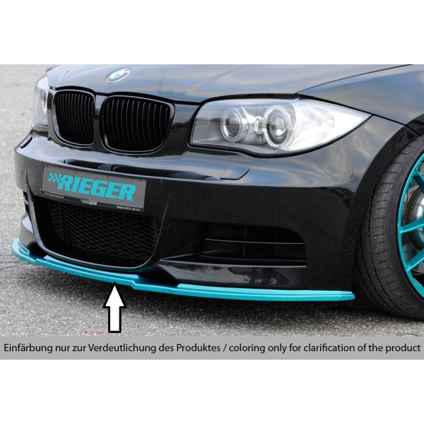Rieger lipa pod přední nárazník pro BMW řada 1 E82, E88 kabriolet, kupé, 10/07-, plast ABS bez povrchové úpravy