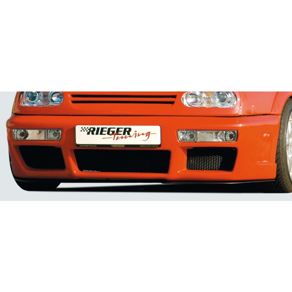 Rieger kompletní přední nárazník RS4-Look pro Volkswagen Golf 3 3-dvéř., 5-dvéř., combi, kabriolet, plast ABS bez povrchové úpravy, s žebrováním, s výřezy pro blinkry a mlhová světla