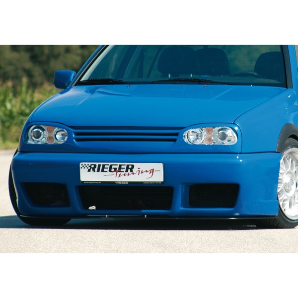 Rieger kompletní přední nárazník RS4-Look pro Volkswagen Golf 3 3-dvéř., 5-dvéř., combi, kabriolet, plast ABS bez povrchové úpravy, bez žebrování a výřezu pro blinkry