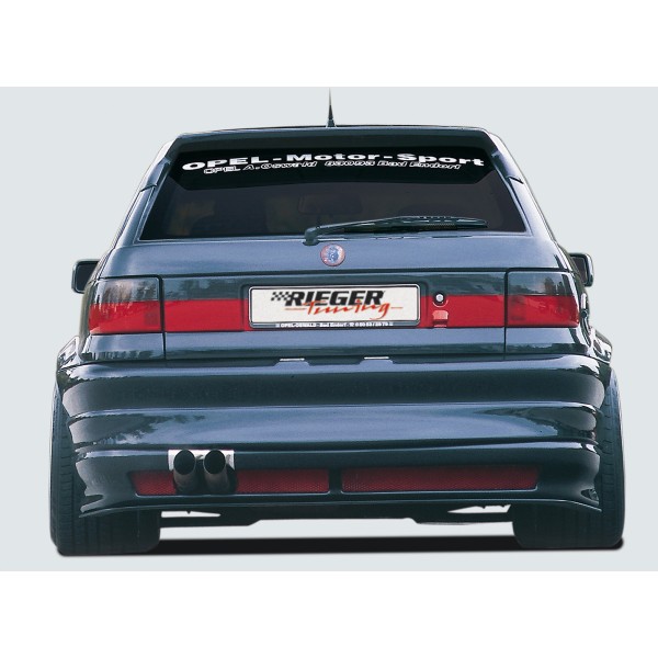 Rieger kompletní zadní nárazník widebody II pro Opel Astra F 3-dvéř., hatchback, plast ABS bez povrchové úpravy