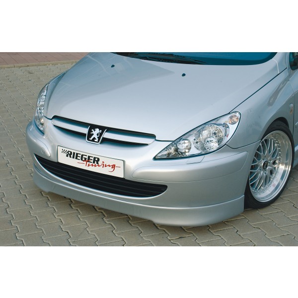 Rieger spoiler pod přední nárazník pro Peugeot 307 break, combi, convertible CC, sedan před faceliftem, r.v. 04/01-04/05, plast ABS bez povrchové úpravy