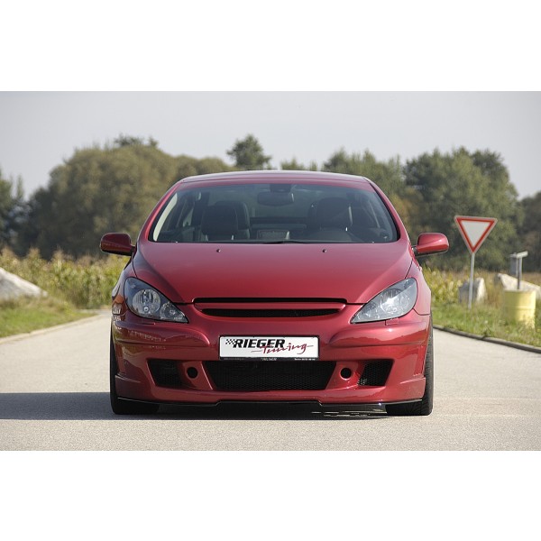 Rieger kompletní přední nárazník 52109/W pro Peugeot 307 break, combi, convertible CC, sedan před faceliftem, plast ABS bez povrchové úpravy