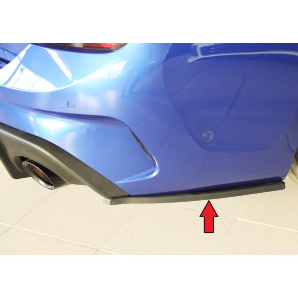 Rieger spoiler pod zadní nárazník na pravé straně pro BMW řada 3 G20 sedan r.v. 03/19-, plast ABS bez povrchové úpravy