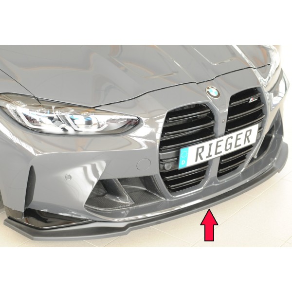 Rieger lipa pod přední nárazník pro BMW řada 4 G83 M4 kabriolet, 06/21-, plast ABS bez povrchové úpravy
