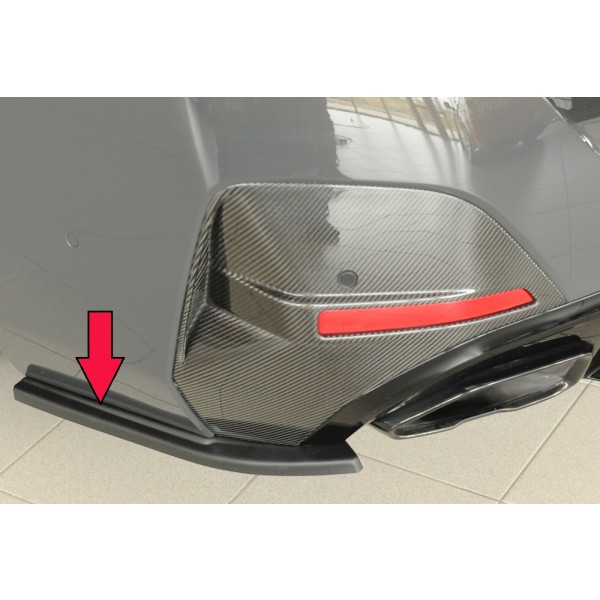 Rieger spoiler pod zadní nárazník na levé straně pro BMW i4 G26 G4C gran coupe (5-dvéř.) r.v. 11/21-, plast ABS bez povrchové úpravy