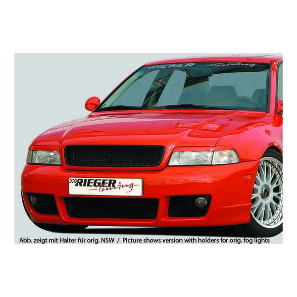 Rieger kompletní přední nárazník RS4-Look pro Audi A4 B5 avant, sedan, plast ABS bez povrchové úpravy, bez držáků originálních mlhových světel