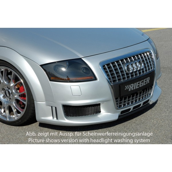 Rieger kompletní přední nárazník R-Frame pro Audi TT 8N kupé, roadster, plast ABS bez povrchové úpravy, s žebrováním, pro vozy bez ostřikovačů světlometů