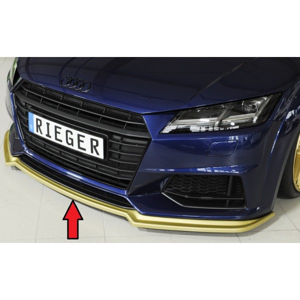 Rieger lipa pod přední nárazník pro Audi TT 8J-FV, 8S kupé, roadster vč. faceliftu, 07/14-08/18, 09/18-, plast ABS bez povrchové úpravy