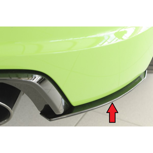 Rieger spoiler pod zadní nárazník na pravé straně pro Audi TT RS 8J, 8J1-FV, 8S kupé, roadster před faceliftem r.v. 05/16-08/18, plast ABS bez povrchové úpravy