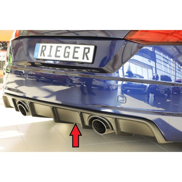 Rieger vložka zadního nárazníku pro Audi TT 8J-FV, 8S kupé, roadster vč. faceliftu, plast ABS bez povrchové úpravy